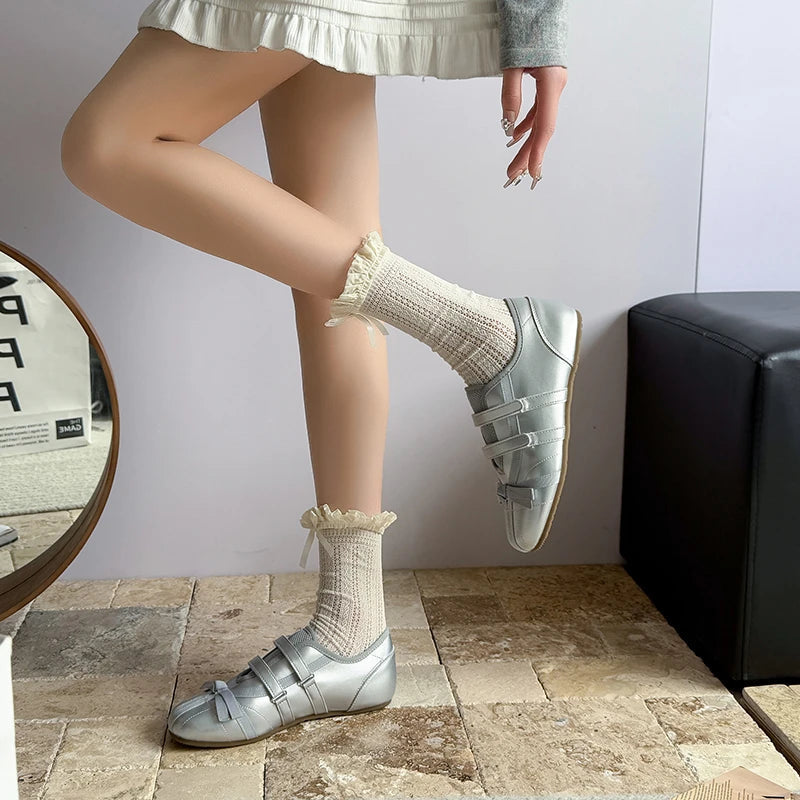 Aiertu  -  Summer Sneakers Bow Women Mary Jane Sports Shoes New Running Flats Casual Sandals 2026 Fashion Walking Comfort Women's Shoes Aiertu