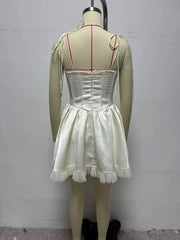 Aiertu  -  European and American style pure sexy slim-fitting strappy suspender dress niche design short skirt Aiertu