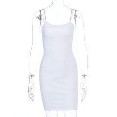 Aiertu - Slim-fit Diamond Sling Dress with Backpack Aiertu