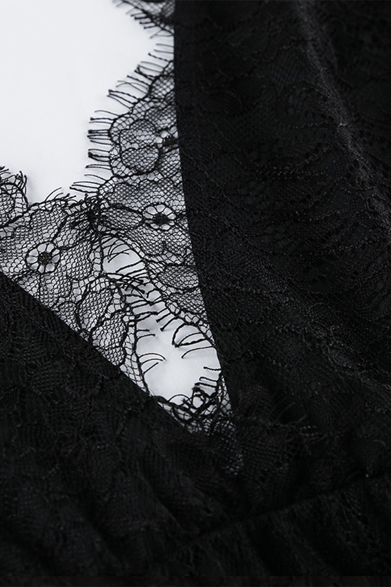 Aiertu  -Sexy Lace V Neck Lace Dress Dresses aiertu