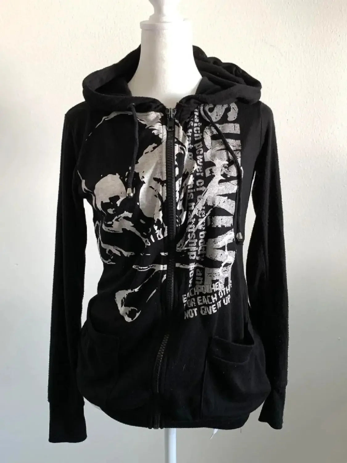 Aiertu  -  Y2K Harajuku Oversized Pattern Print Fashion Design Gothic Sports Hoodie Casual Loose Thick Jacket Harajuku Jacket Aiertu