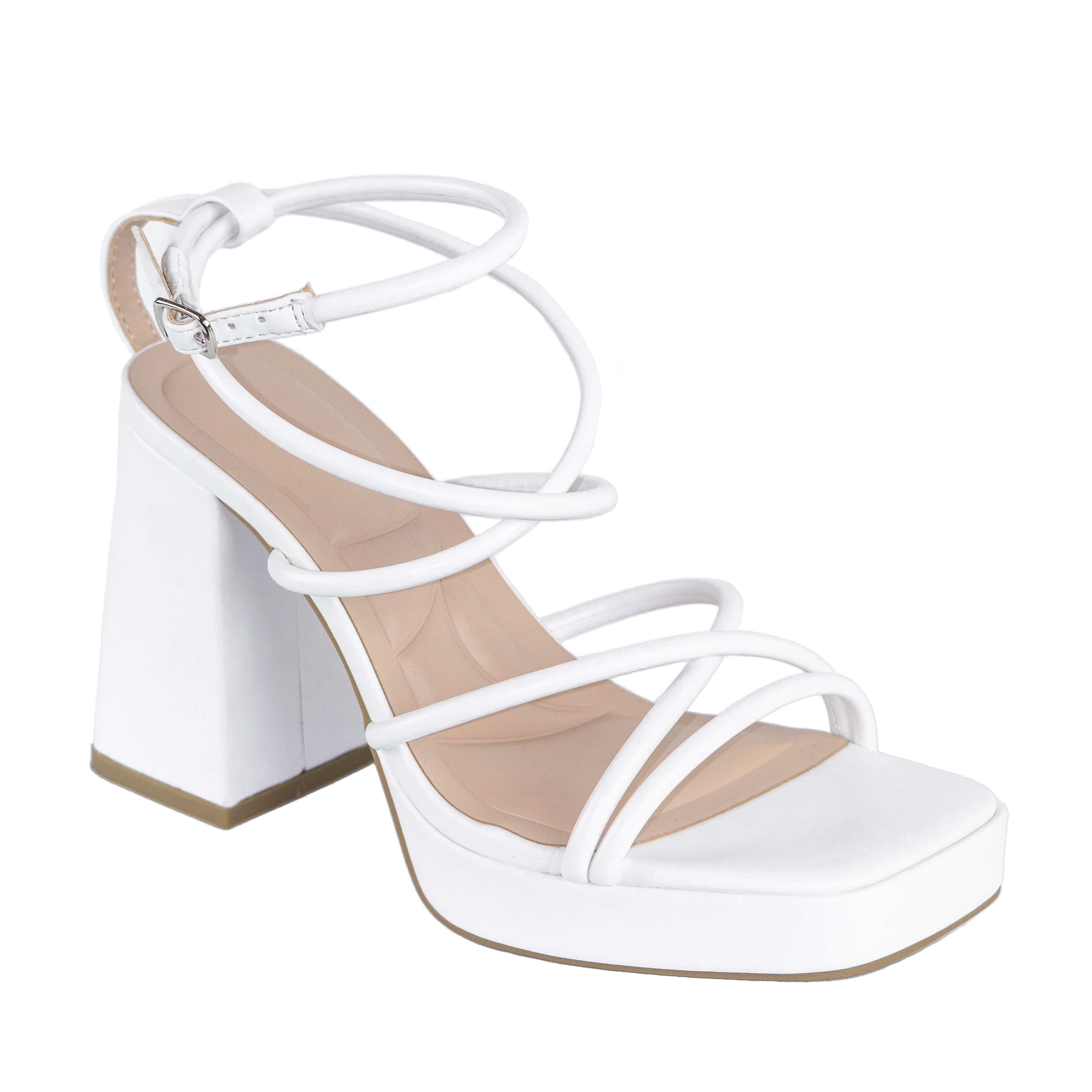 Aiertu  Taurus - Square Toe Ankle Strap Block Heels, Cushioned Comfortable Insole, Stylish Party Heels, Elegant Night Out Footwear for Women Aiertu