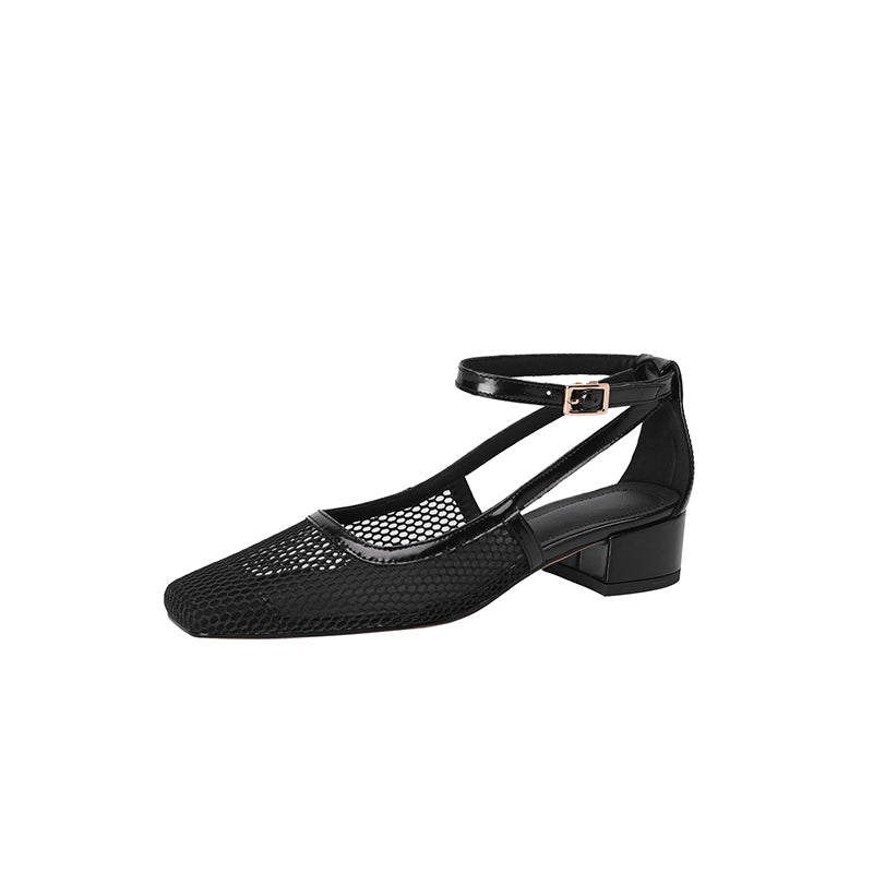 Aiertu  New Fashion Women High Heeled Sandals Genuine Leather Hollowing Party Shoes Woman Kitten Heels Prom Pumps Office Mesh Shoes Aiertu