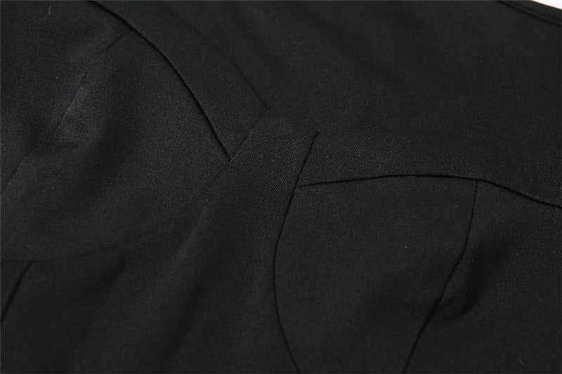 Aiertu - Long Sleeve Black Maxi Dress Aiertu