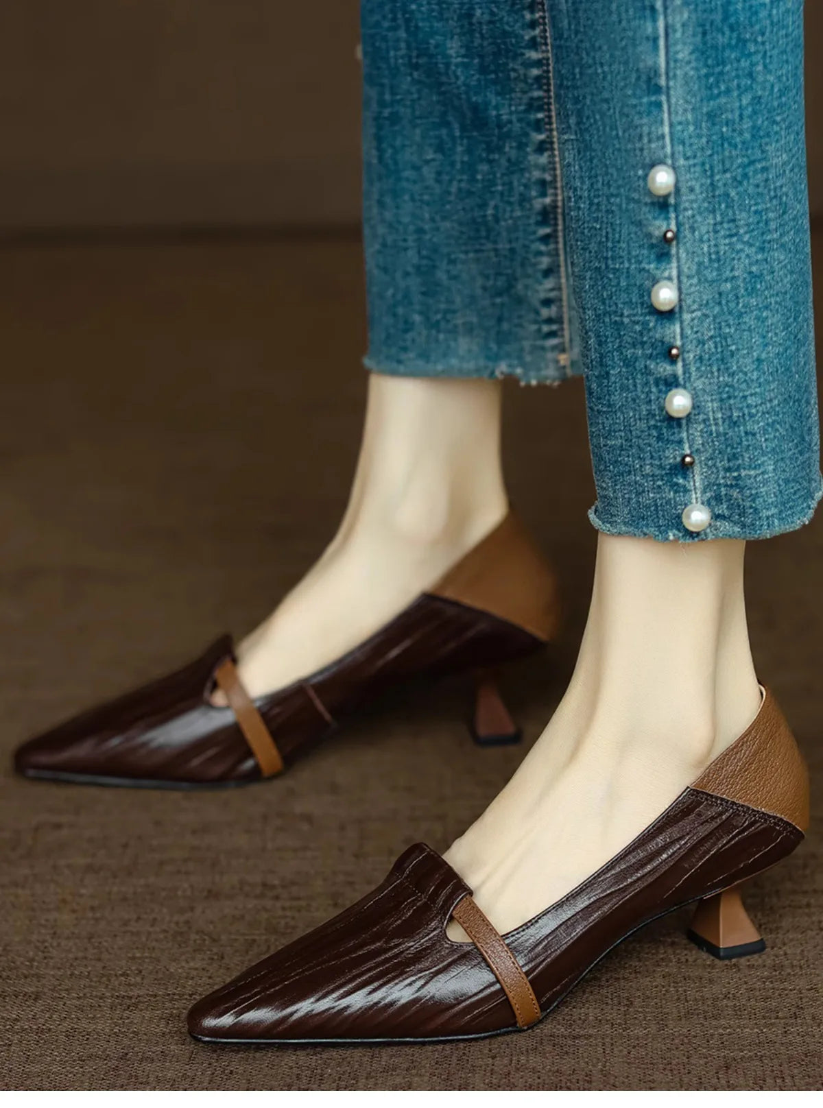 Aiertu  -  New Women Heels Loafers Footwear Elegant Slingback Pointed Slip on Party Lady Pumps Shoes Fashion Comefortable Zapatos De Mujer Aiertu