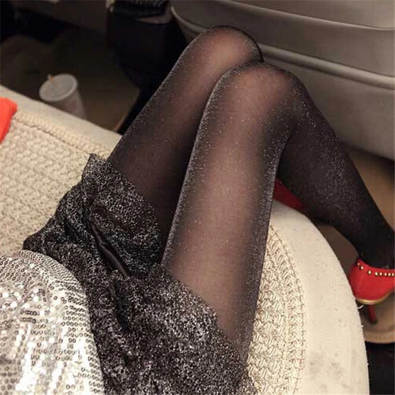 Aiertu New Shiny Pantyhose Glitter Stockings Womens Glossy Tights Aiertu