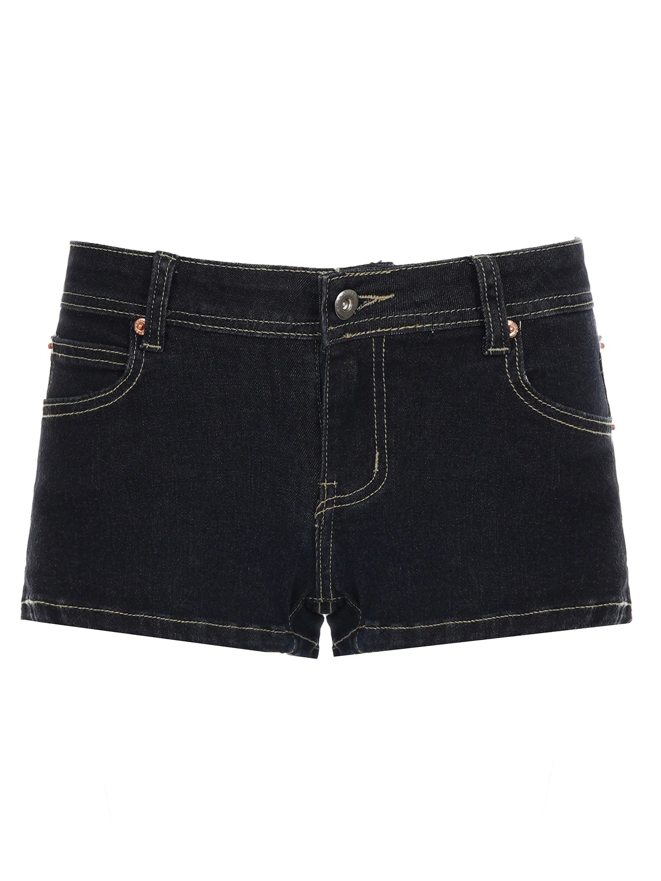 Aiertu  -  Casual Basic Denim Shorts Streetwear y2k Low Rise Skinny Pockets Short Jeans for Women Korean Style Shorts 90s Aesthetic Aiertu