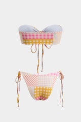 Aiertu  Printed Strappy Tie-Up Bikini Set Aiertu