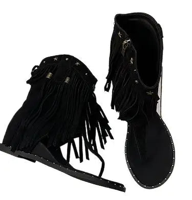 Aiertu  -  Fashion Studded Sandals Women's Shoes Flip Flops Low Heel Tassel Summer Roman Shoes Luxury Corrective Toe Clip Boots New Style Aiertu