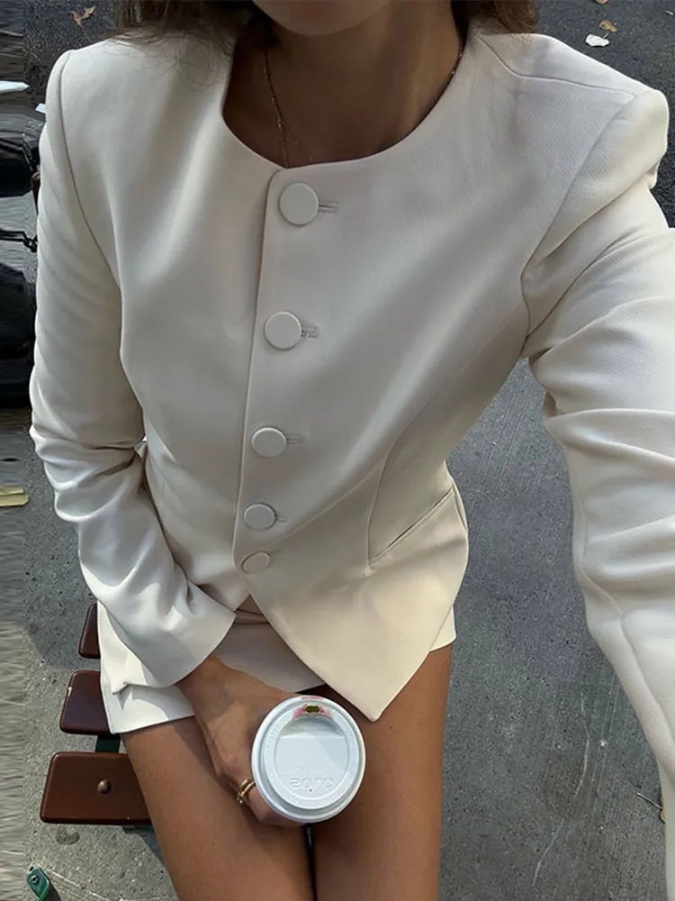 Aiertu  -  Elegant Office Lady Sets Long Sleeve Single Breasted Top Midi Skirt Suits Female 2025 Spring Summer Fashion Women 2 Piece Set Aiertu