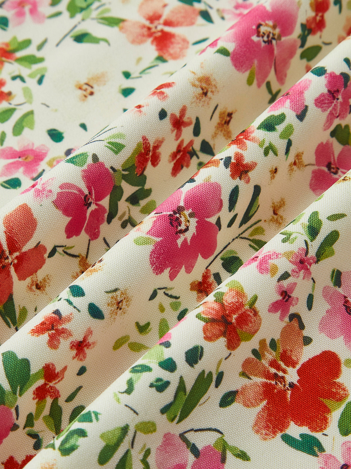 Aiertu  Floral Print Trim Cami Midi Dress shopify
