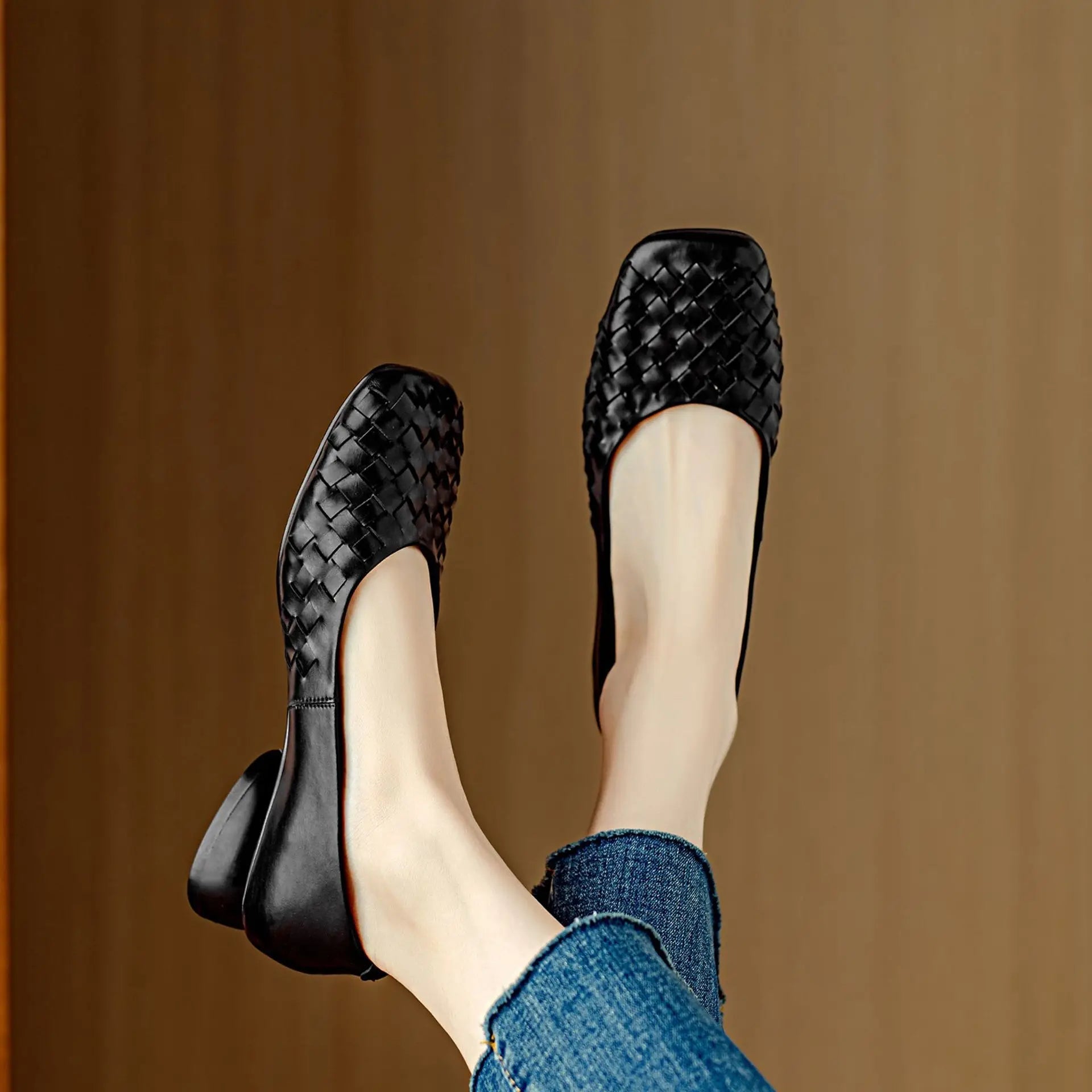 Aiertu  -  Woman Fashion Heeled Sandals Summer Dress Shallow Shoes Weave Retro Women Shoes 2025 New Designer Trend Walking Zapatos De Mujer Aiertu