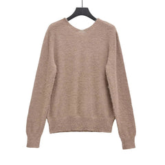 Aiertu  -  casual winter outfits Women Solid Knitted V-Neck Pullover 2024 Autumn Winter Long Sleeve Soft Basic Loose Sweater Lady Resilience Jumper Aiertu
