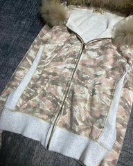 Aiertu  -  Korean Style Light Colour Camouflage Element Aesthetic Warm Hoodies Slim Fit Winter Street Retro Simplicity Cardigan Women Tops Aiertu