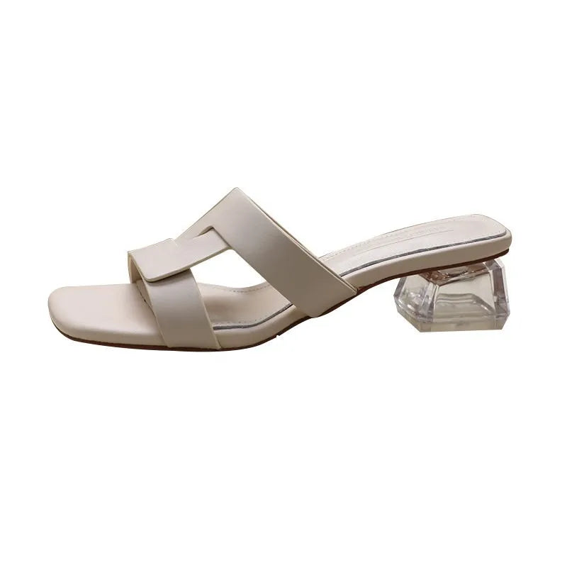 Aiertu  -  New Fashion Women's Summer Sexy Elegant Sandals Cool Midheel Slippers Casual Female Single Shoes Chaussure Femme Aiertu