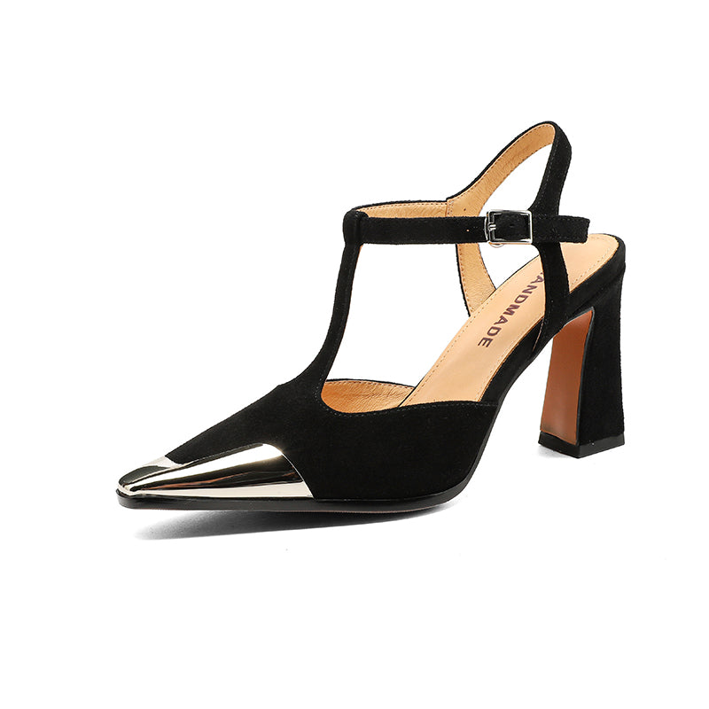 Aiertu  -  New Women Pumps Shoes High Heel Genuine Leather Fashion Casual Summer Sexy Square Toe Office Shoes Sandal Party Woman 34-41 Aiertu