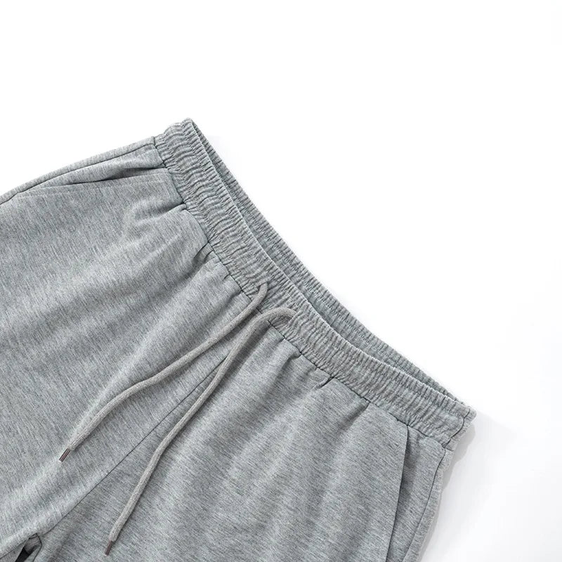 Aiertu  -  Gray Pants Comfy Baggy Capri Pants for Woman Clothing Loose Drawstring Wide Leg Trousers P85-CZ29 Aiertu