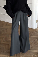 Aiertu  -Casual Street Patchwork Loose High Waist Wide Leg Bottoms(No waist belt) aiertu