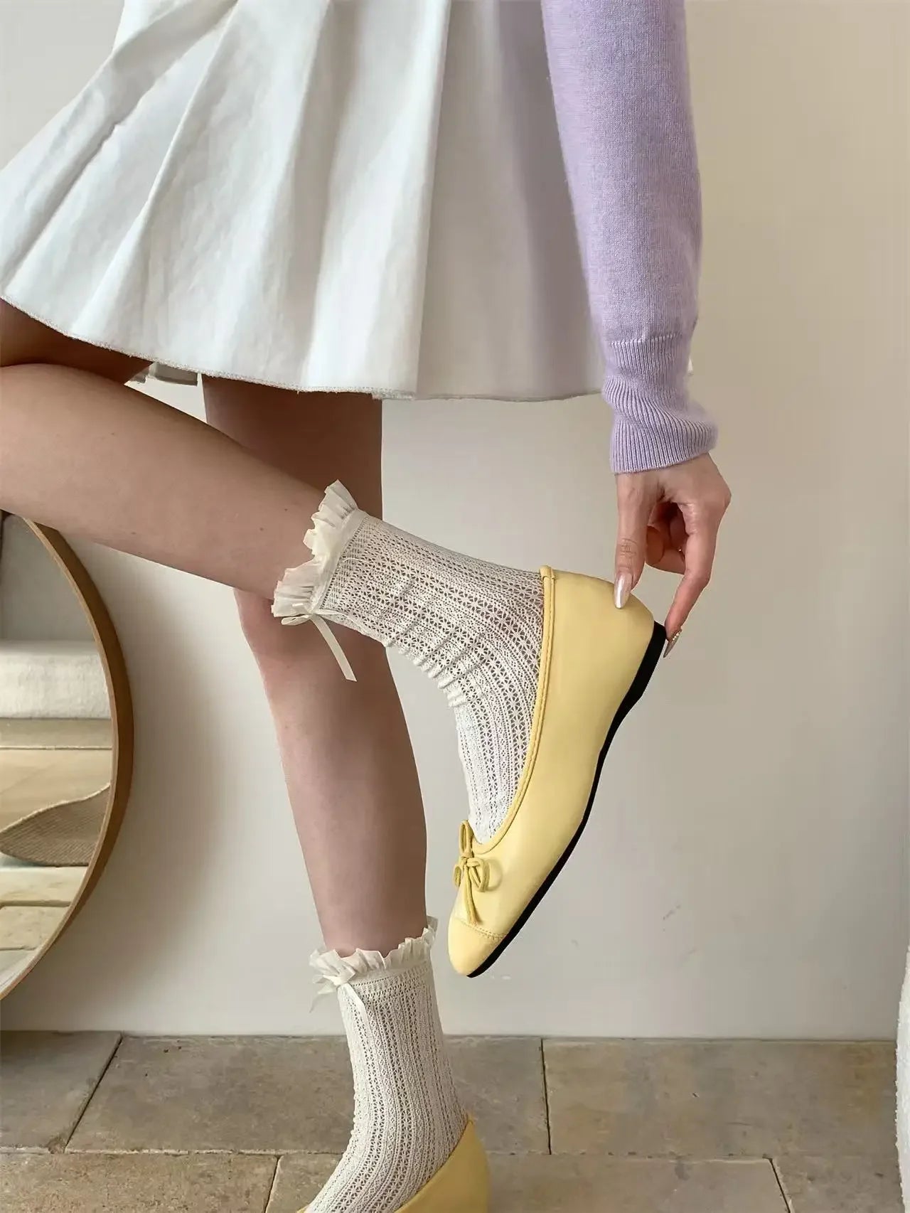 Aiertu  -  Bow Women Ballet Flats Shoes Casual Shallow Loafers Shoes Elegant Women's Sandals 2025 Summer Comfort Sneakers New Woman Shoes Aiertu