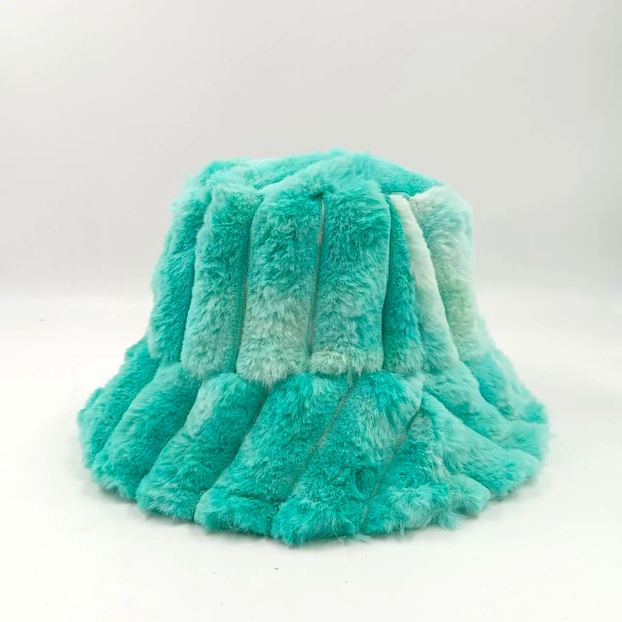 Aiertu  -  Autumn/Winter New Mixed Color Plush Lampholder Fisherman Hat Women's Korean Designer Wide Plush Bucket Hat Aiertu