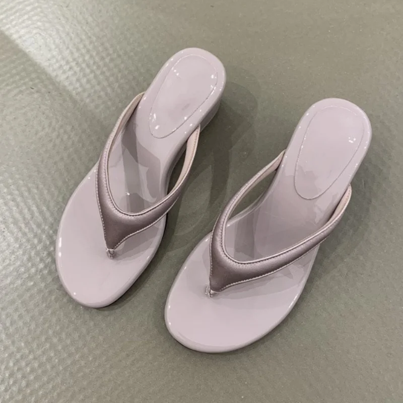 Aiertu  -  Fashion Women Flip Flops Summer Beach Wedges Heel Slippers Ladies Casual Sandals Comfy Vacation Dress Platform Slippers Aiertu