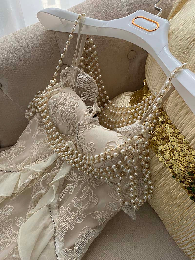 Aiertu  Baroque Pearl Royalcore Statement Dress Aiertu