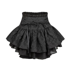 Aiertu  -  Punk Y2k Aesthetic High Waist Japan Tiered Skirts Harajuku Flower Print Gothic Lolita All Match Clothes Japan Lazy Girl Bottom Aiertu