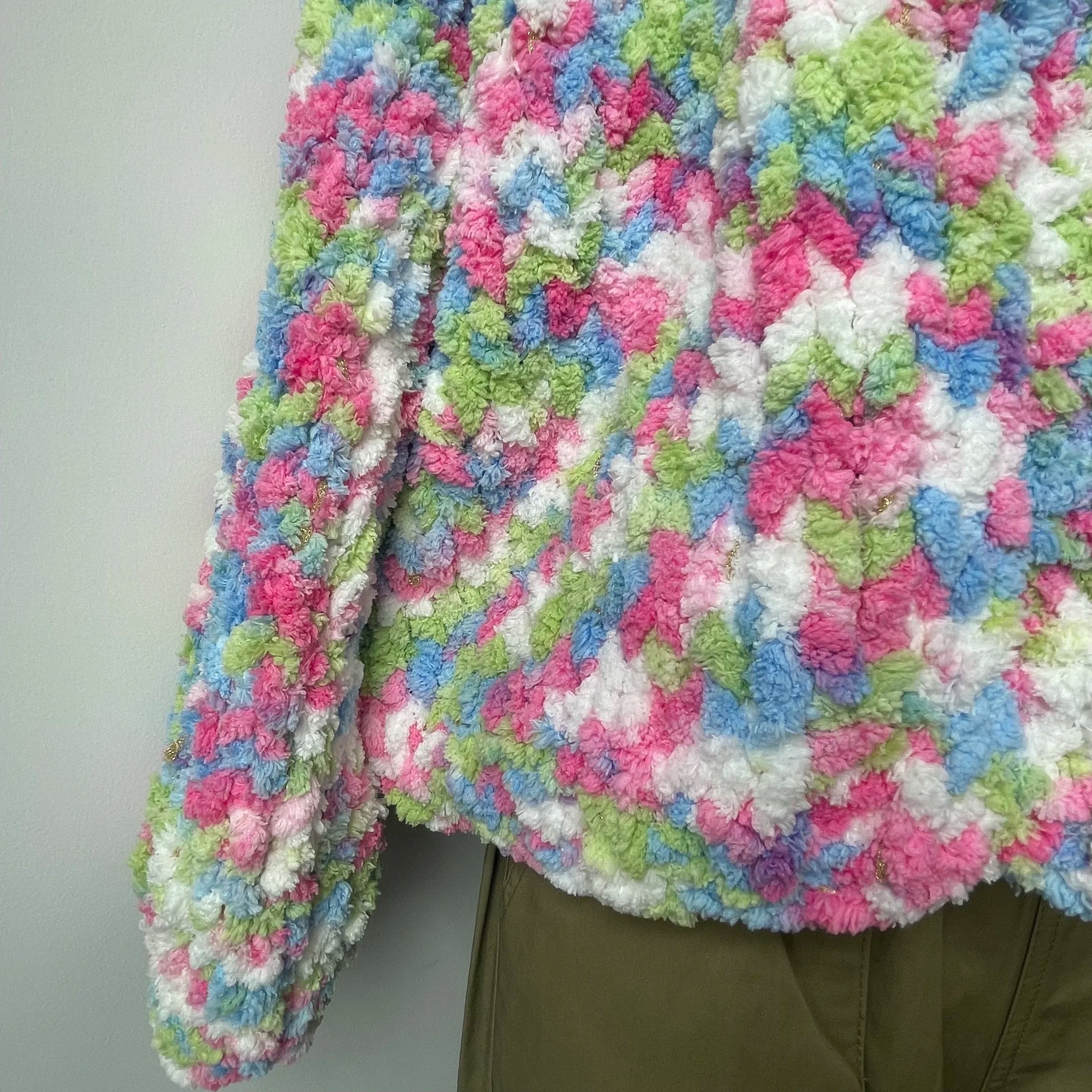 Aiertu  -  Chunky Needle Stick Hand Knit Cardigan Jacket Multi Color Soft Sweater Button Jumper Autumn/Winter Women Knitwear Outerwear Aiertu