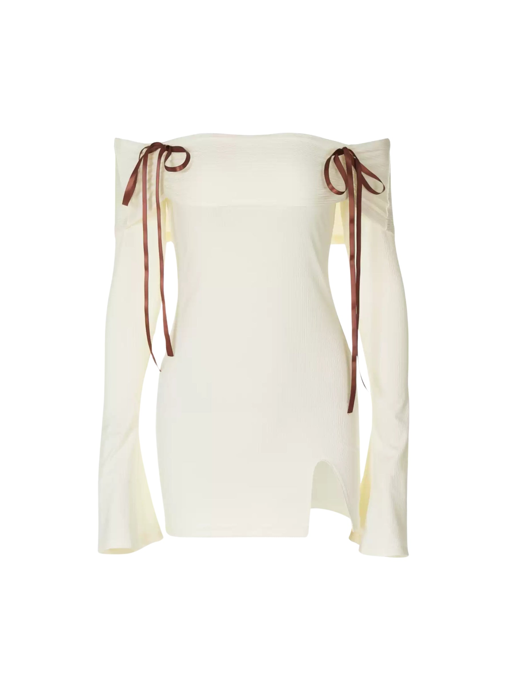 Aiertu  -Marley Off-Shoulder Ribbon Mini Dress aiertu
