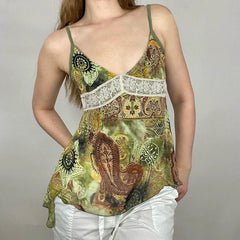 Aiertu  -Rhylie Retro Floral Mesh Layered Dress aiertu