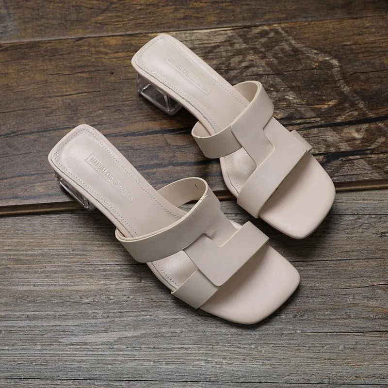 Aiertu  -  New Fashion Women's Summer Sexy Elegant Sandals Cool Midheel Slippers Casual Female Single Shoes Chaussure Femme Aiertu