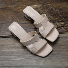 Aiertu  -  New Fashion Women's Summer Sexy Elegant Sandals Cool Midheel Slippers Casual Female Single Shoes Chaussure Femme Aiertu