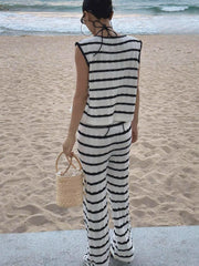 Aiertu  Striped Knotted Sweater Set shopify