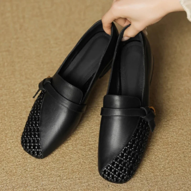 Aiertu  -  Women Shoes Fashion Loafers 2025 Summer New Design Hollow Slip On Breathable Mesh Elegant Women Flat Shoes Walking Casual Shoes Aiertu