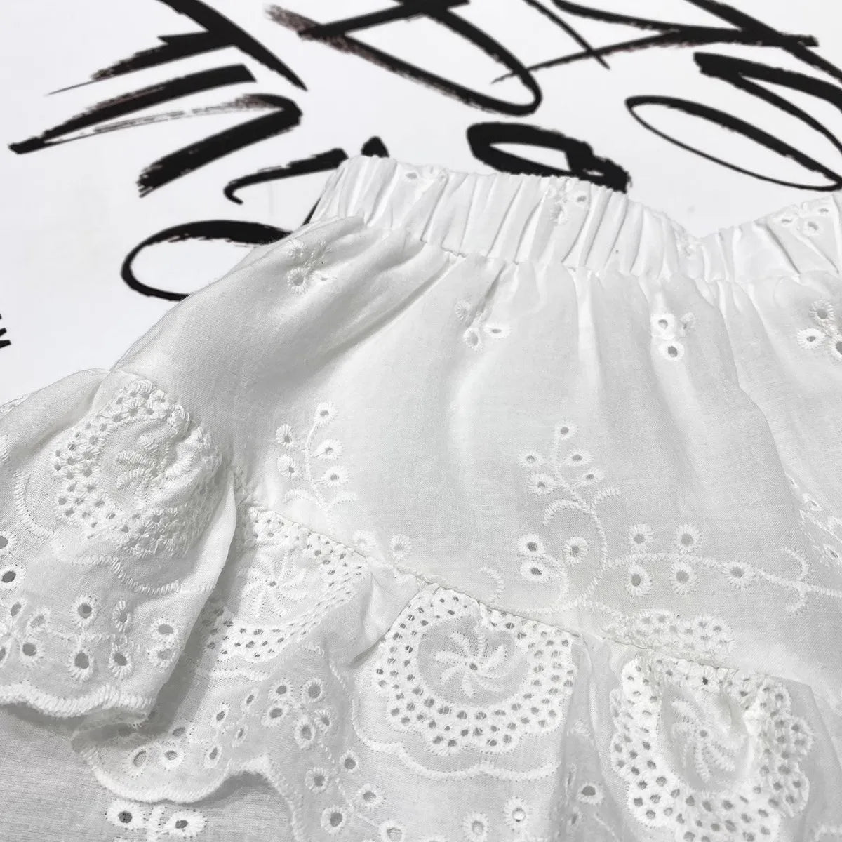 Aiertu  -  Summer Korean fashion mini skirts kawaii vintage clothes cute white lace skirts for woman high waist ruffle skirts embroideryed Aiertu