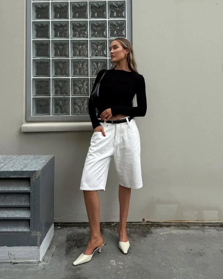 Aiertu  Street Denim Shorts Women All Match Zippers Pocket Button Dropped Wide Leg Female Short Pants 2025 Spring Summer Lady Streetwear Aiertu