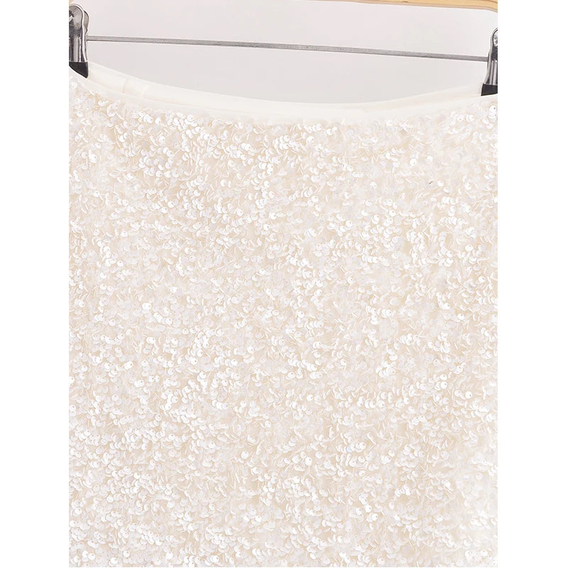 Aiertu  -  High Street Women Elegant Office A-line Mini Sequin Skirt Aiertu