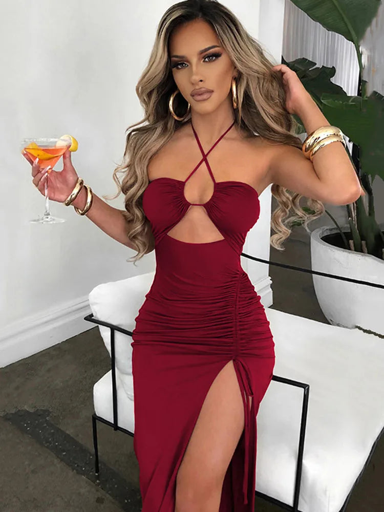 Aiertu Sleeveless Sexy Female Midi Backless Dresses Slim Night Club Party Women's Dress Bodycon Vestidos Elegantes Para Mujer Aiertu