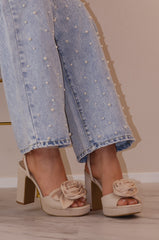 Aiertu  Dallas - Peep Toe Platform Block High Heels Aiertu