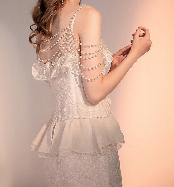 Aiertu  Baroque Pearl Royalcore Statement Dress Aiertu