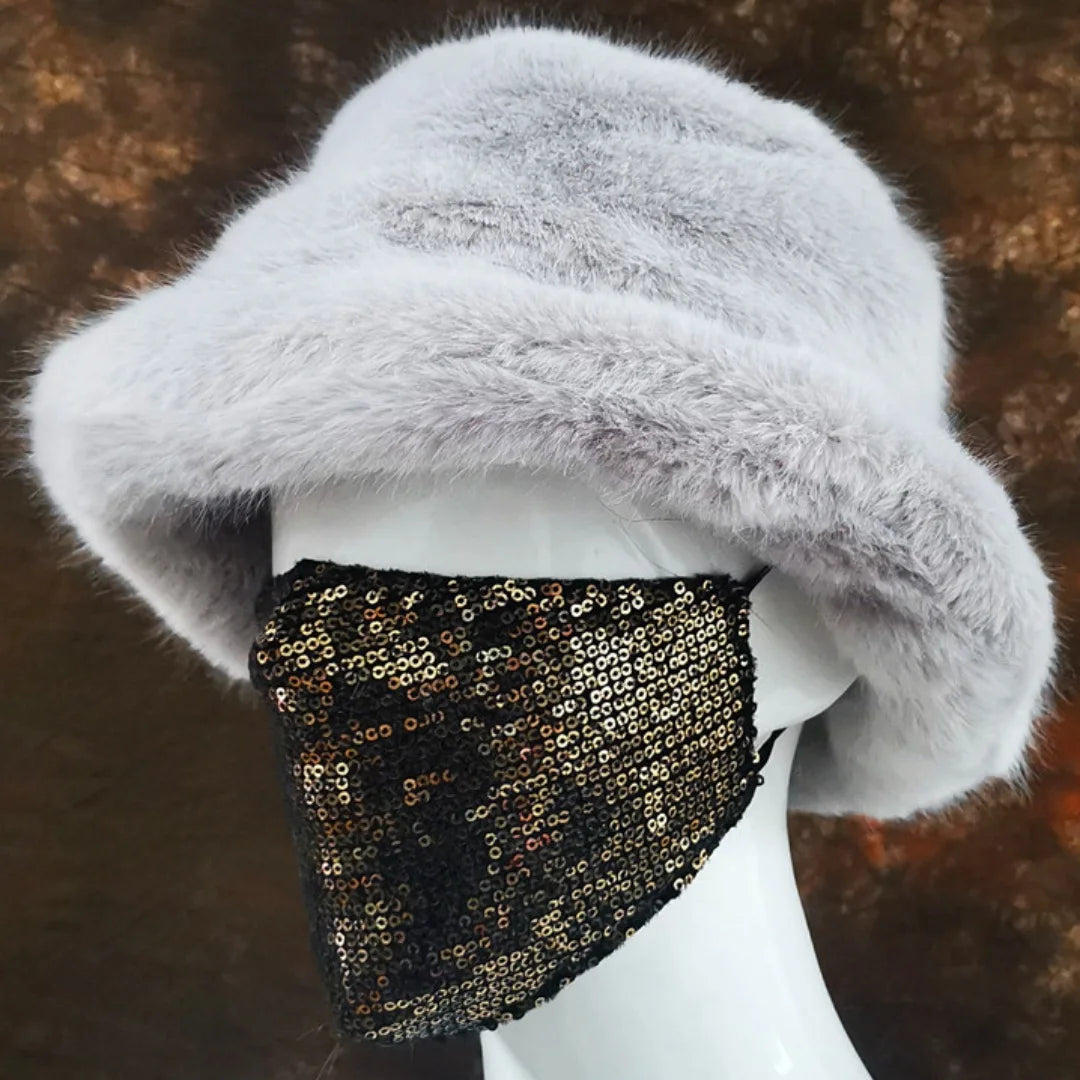 Aiertu  -  Winter 58-60cm XL Faux Fur Bucket Hat For Women Outdoor Warm Luxury Oversize Fisherman Hat Girl Trendy Party Long Fur Panama Cap Aiertu