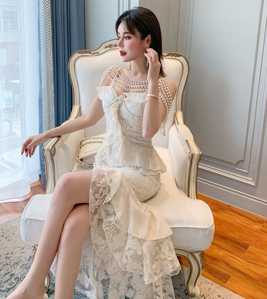 Aiertu  Baroque Pearl Royalcore Statement Dress Aiertu