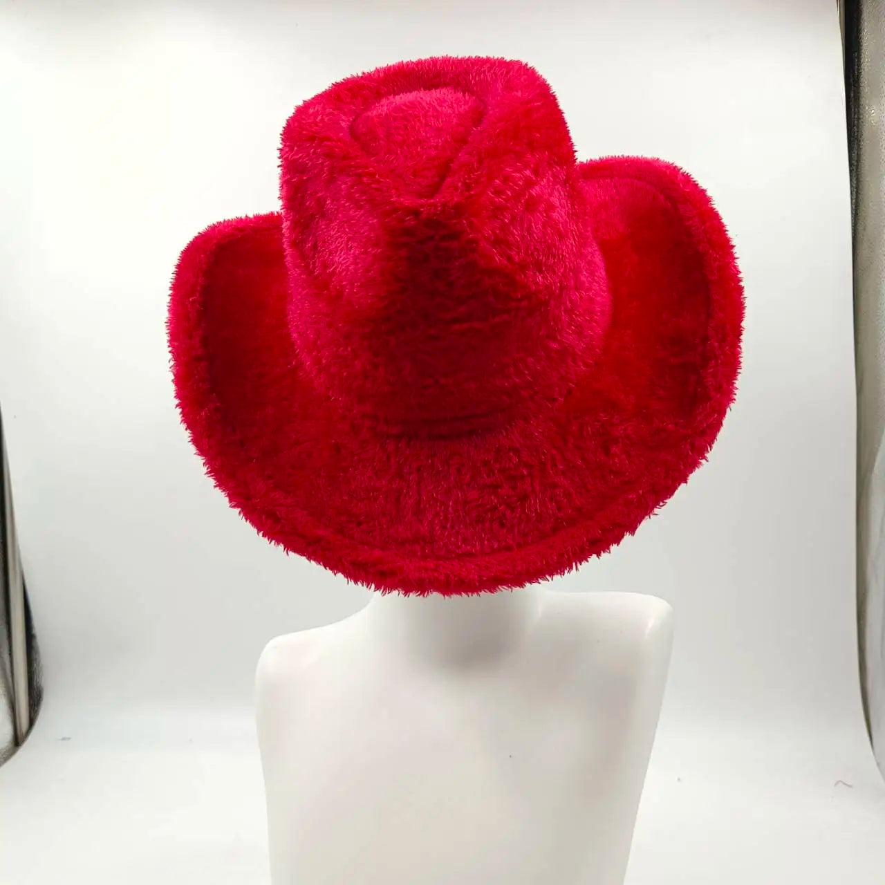 Aiertu  -  Fedora Hat Emerald Green Plush Cowboy Hat Material New Jazz Hat European and American Fashion Hat Big Brim Hat Aiertu