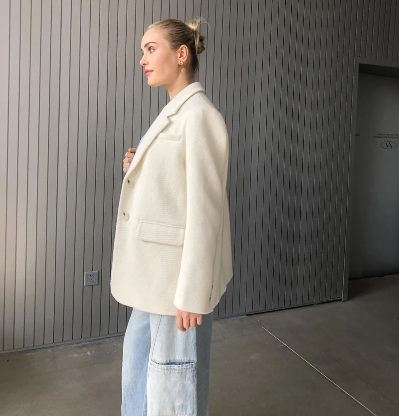 Aiertu  -  2026 Fall / Autumn Winter New Women Fashion Basic Wool Jacket Basic Blazer Aiertu