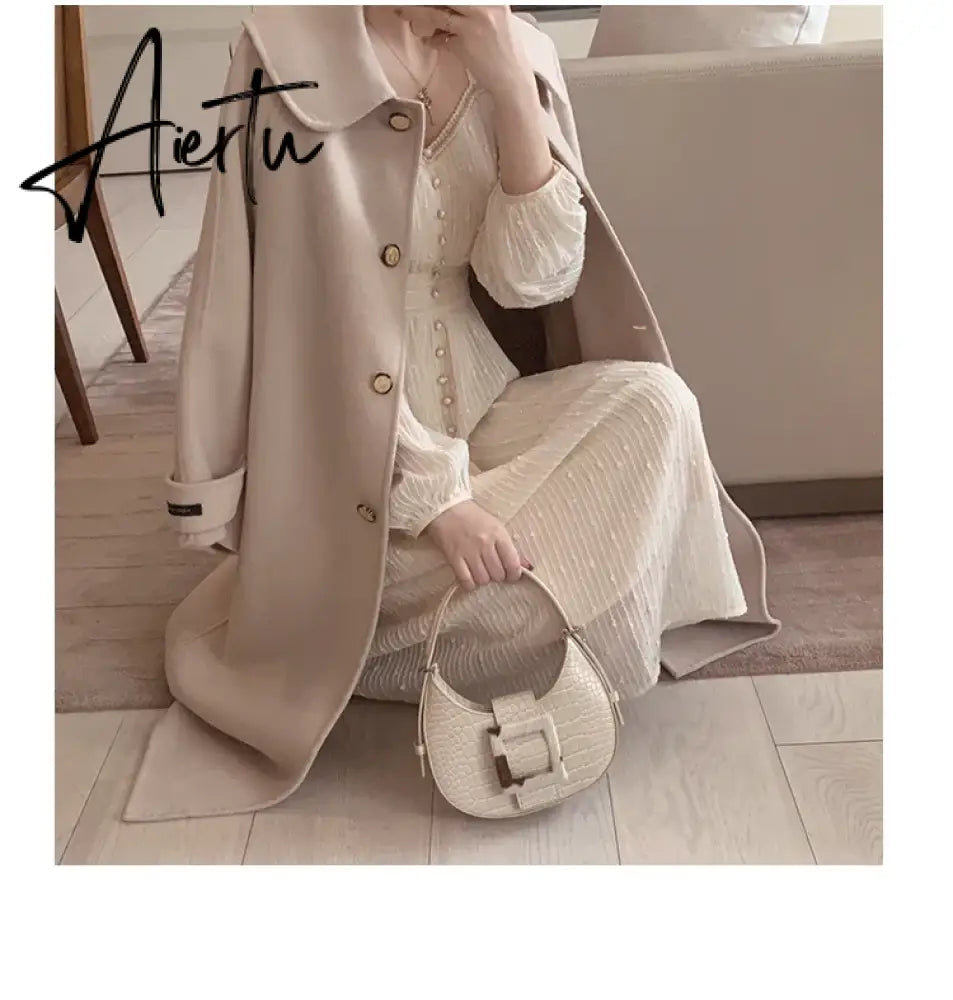 Aiertu 2024 Summer New Women Fashion Elegant White Midi Dresses Vintage Princess Female Party A Line Clothes Vestdios Aiertu