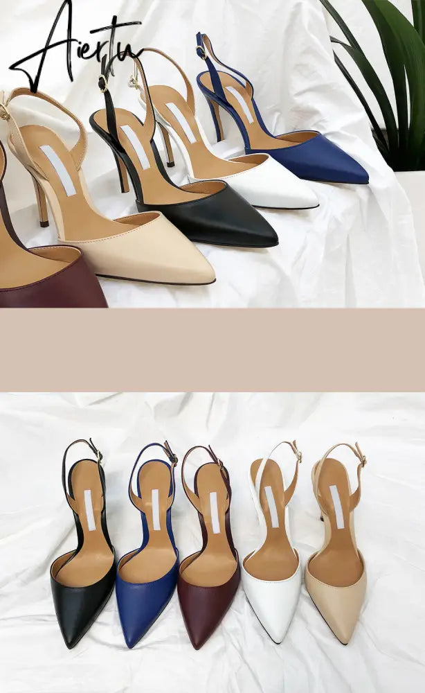 Aiertu 6CM 8CM 10CM SANDALS WOMEN Fine with pointed toe with fashion Europe and America wild summer women Aiertu