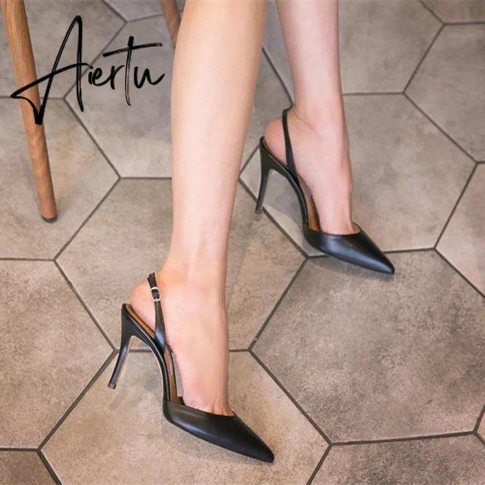 Aiertu 6CM 8CM 10CM SANDALS WOMEN Fine with pointed toe with fashion Europe and America wild summer women Aiertu