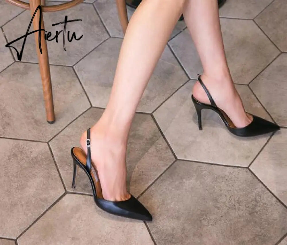 Aiertu 6CM 8CM 10CM SANDALS WOMEN Fine with pointed toe with fashion Europe and America wild summer women Aiertu