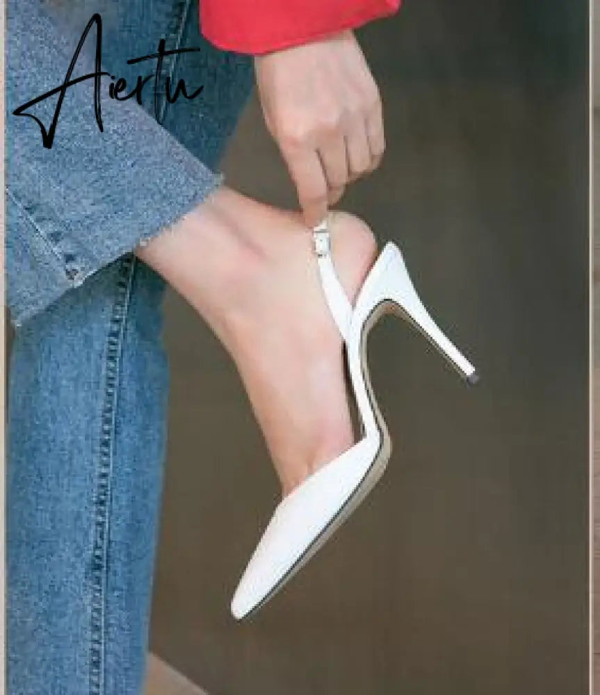 Aiertu 6CM 8CM 10CM SANDALS WOMEN Fine with pointed toe with fashion Europe and America wild summer women Aiertu