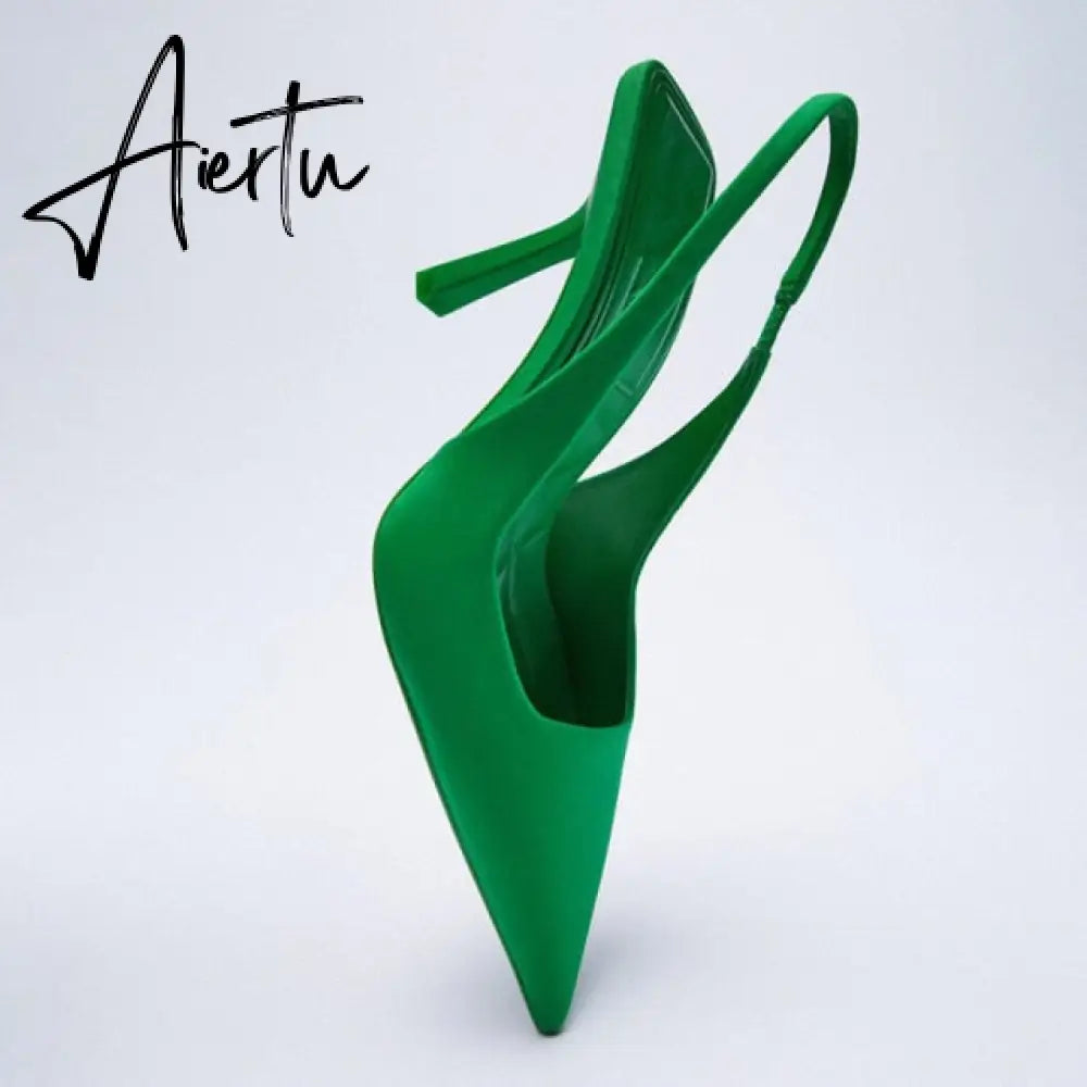 Aiertu African Party Shoe and Bag Set Sexy Heels Shallow Mouth Pointed Pumps Lace-Up Sandals Ladies Slip On Golden Crossdressers Beige Aiertu